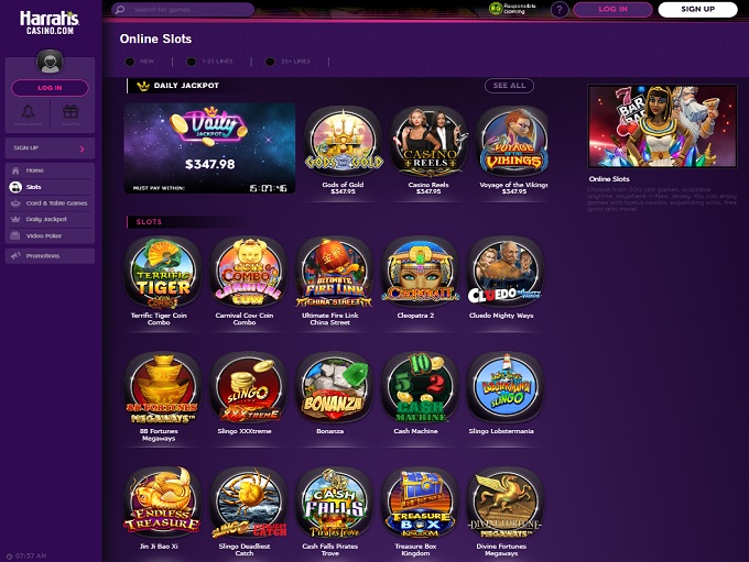 HarrahsCasino.com 04.07.2023. Lobby