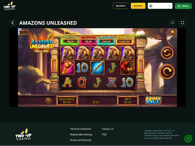 Two Up Casino 13.10.2025. Game 1