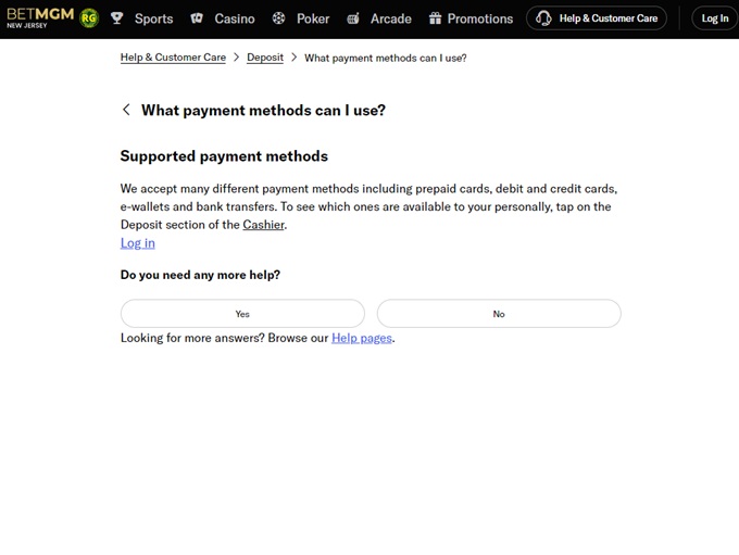 BetMGM Casino NJ 11.07.2024. Bank