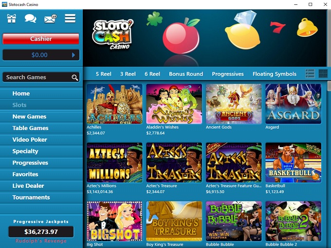 Sloto'Cash Casino Lobby