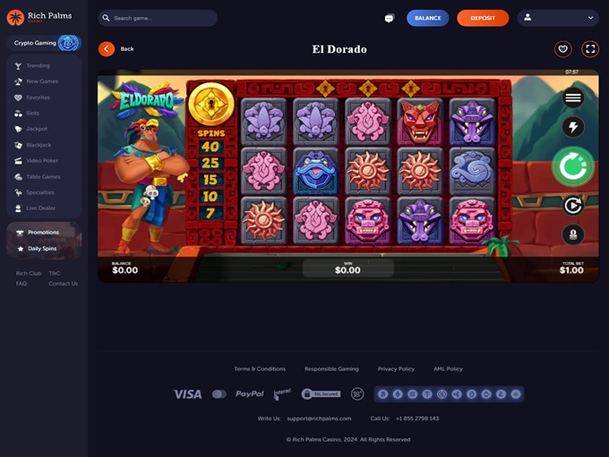 Rich Palms Casino 27.06.2024. Game1