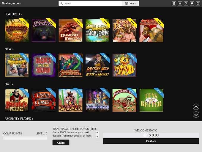 NewVegas Casino 09.08.2023. Lobby