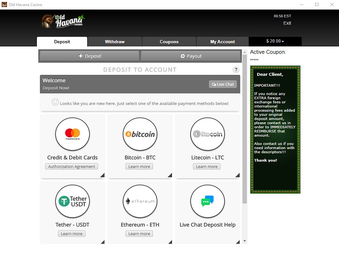 Old Havana Casino 10.08.2023. Bank