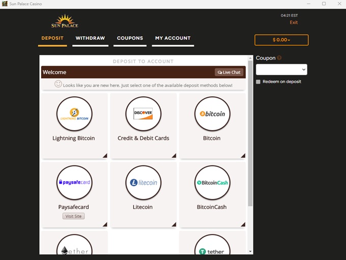 Sun Palace Casino 12.12.2025. Bank New