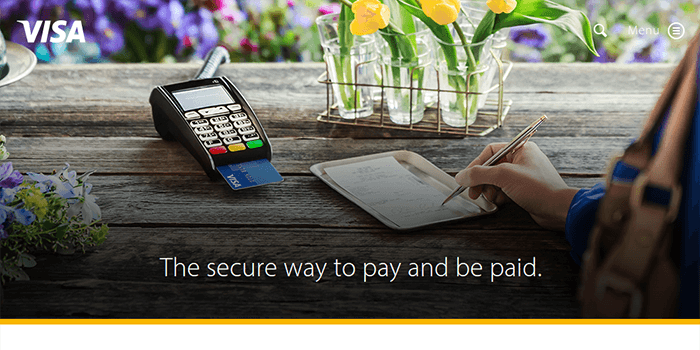 Visa Security Screenshot of Visa Security Page